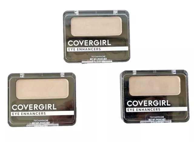 3 Covergirl Eye Enhancers Shadow 710 Champagne New Sealed Makeup Single 0.09 oz