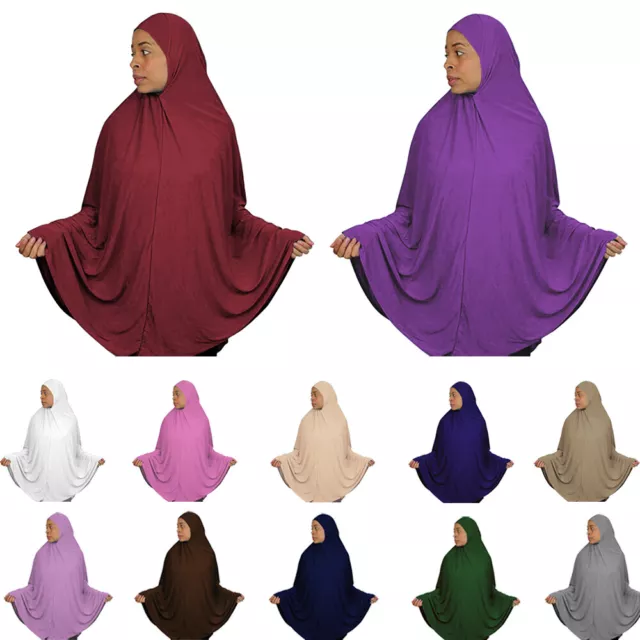 Women Overhead Burqa Large Khimar Headscarf Hijab Muslim Ramadan Islamic Prayer