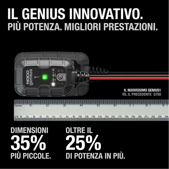 NOCO GENIUS1EU Caricabatterie automatico professionale intelligent portatile 12V 2