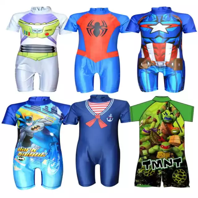 Garçons Maillot de Bain Surf Costume Enfants Personnages Natation Âge 1-5 Ans