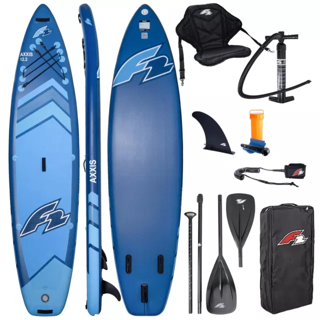 Aufblasbares SUP-Board F2 Axxis 12'2" Navy Blue Combo 2024