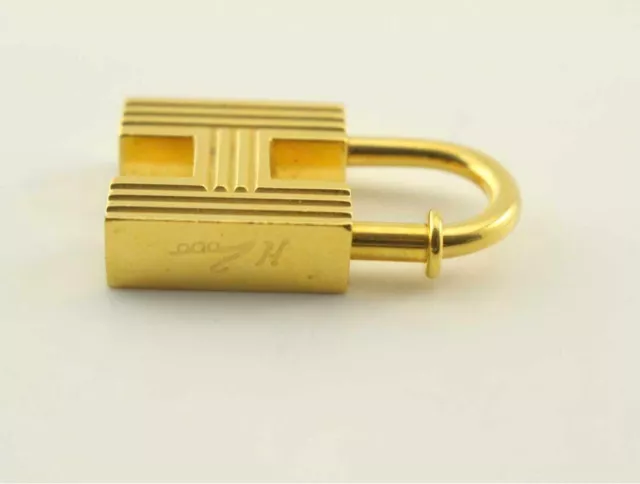 HERMES  Cadena H2000 Charm Padlock Gold Tone Limited to the year 2000 japan used