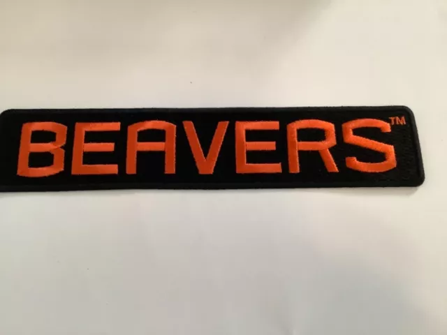 Oregon State Beavers XLarge Embroidered Iron On Patch 7x2” Ship & Tracking