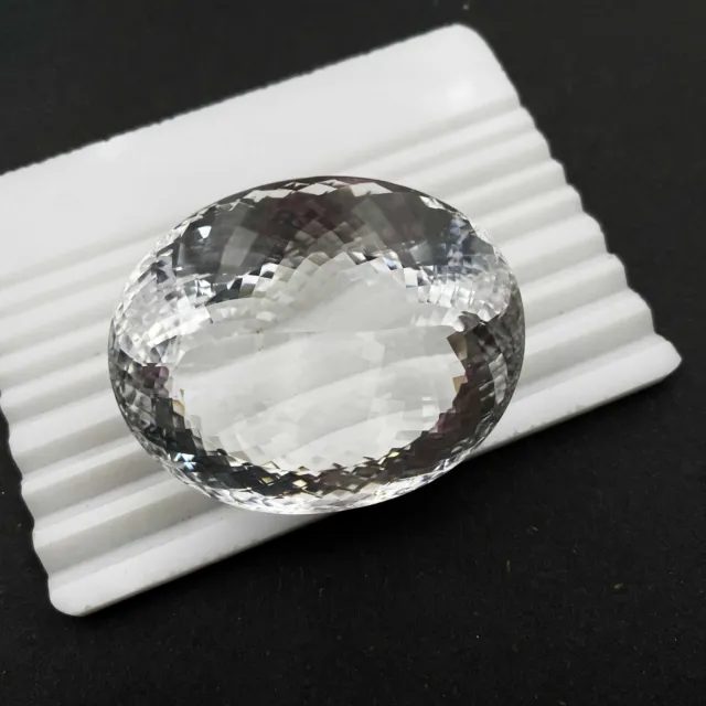 Natural Crystal Quartz Oval Cut Flawless Loose Gemstone 44 53 MM 452 CT