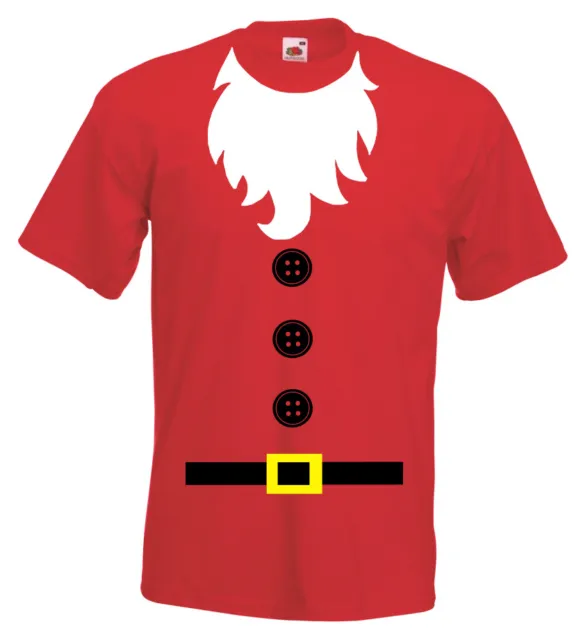 T-shirt festa divertente Babbo Natale uomo donna bambini bambini nuova