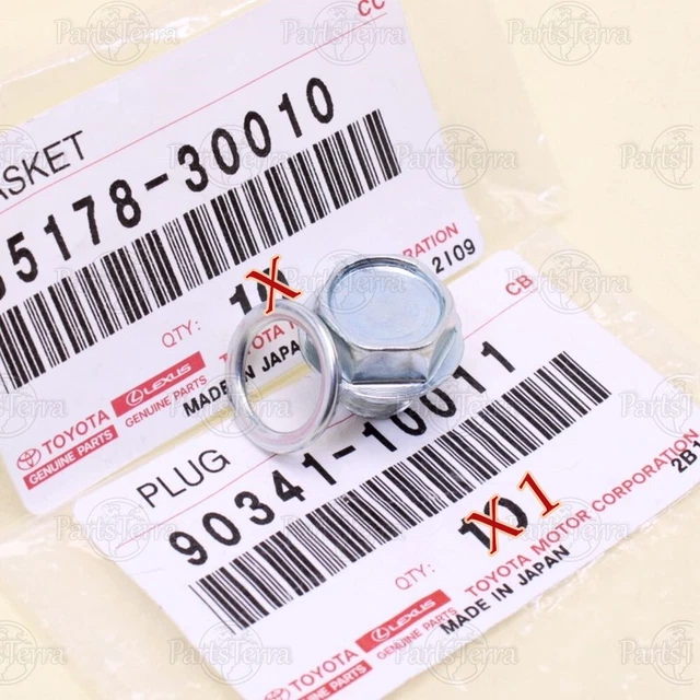 GENUINE TOYOTA LEXUS Transmission Pan Drain Plug & Gasket Set