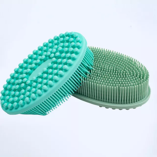 Washing Comb Scalp Massager Silicone Bristles Bath Brush Body Scrubber Handhe *