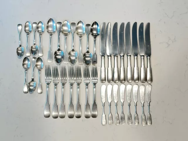 INSILCO Old Antique 1810 International Silver Sterling Flatware 37 pc Set