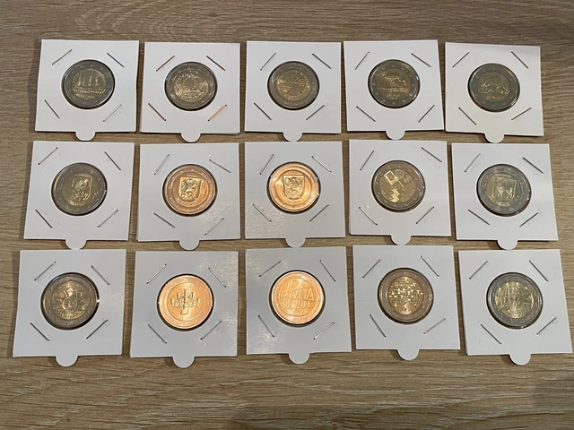 Lot Lettonie 2014 A 2022 - 15 Pieces - 2 Euro Commemoratives Neuves