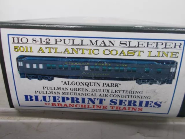 Branchline~ Atlantic Coastline 8-1-2 Pullman Sleeper Passenger Car Kit ~Ho Scale