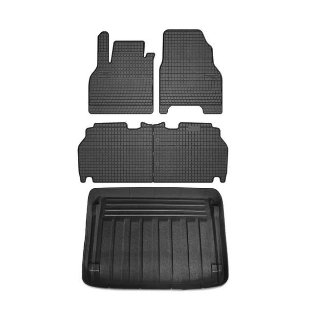 Kit Tapis De Sol Et Coffre Pour Audi Q5 (2008-2017) - TPE Noir 3D - Protection Haute Bordure - Imperméable - 5