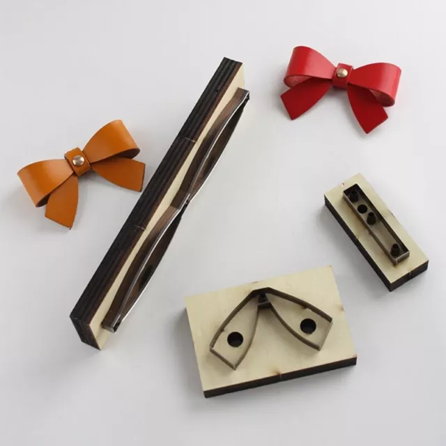 3Pcs Bowtie Scrapbook Embossing Die Cutting Leather Mold Molds