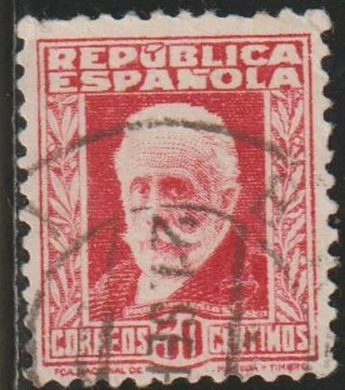 España 1932 Edifil 669 Sello º Republica Personajes Pablo Iglesias Posse