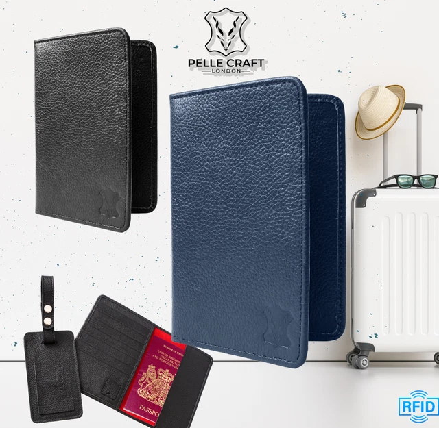 Luxury Premium Leather Passport Holder Case Cover  Protector Wallet Personalised