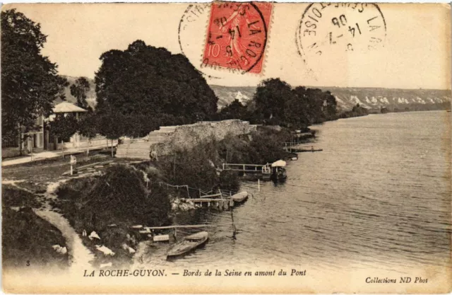 CPA LA ROCHE-GUYON - Bords de la Seine en amont du Pont (107294)
