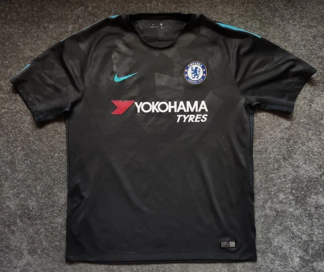 CHELSEA LONDON 2017/2018 THIRD FOOTBALL SHIRT SOCCER JERSEY CAMISETA NIKE sz L