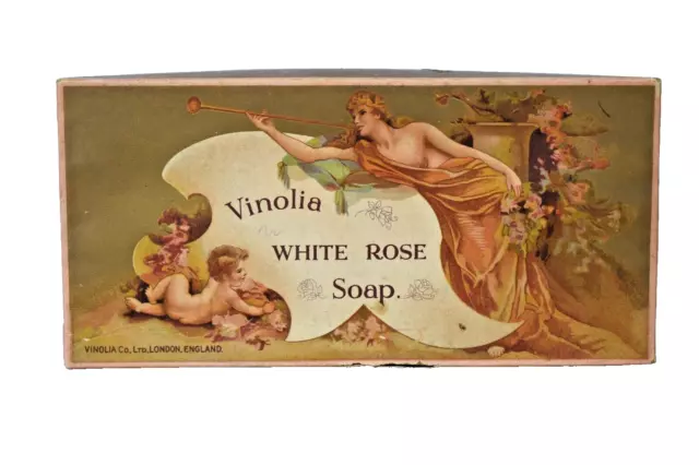 Vintage Vinolia White Rose Soap Werbe Verpackung England Karton London Colle " 2