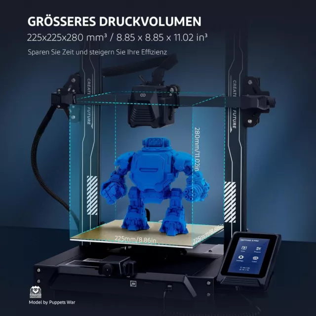 ELEGOO Neptune 3 Pro 3D Drucker FDM DIY Kit 36-Point Automatische Nivellierung 3