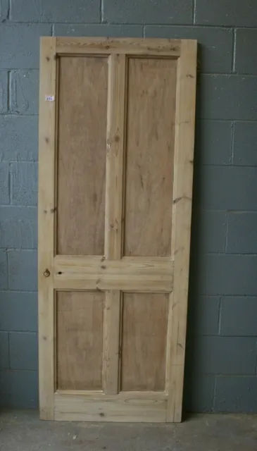 Door 30" x  77 1/2"   Pine Victorian Door 4 Panel Internal ref 378A