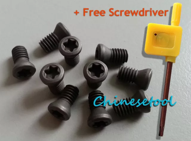 US 12pc M1.6 2 2.2 2.5 3 3.5 4 4.5 5 Insert Torx Screw for Carbide Inserts Lathe