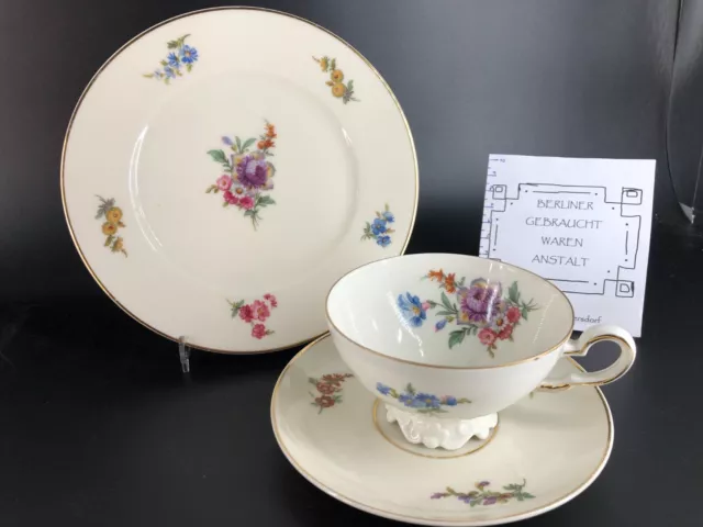 1x Art Deco Sammelgedeck Kaffeetasse➡️Fürstenberg Porzellan elfb.➡️0348 Blumen