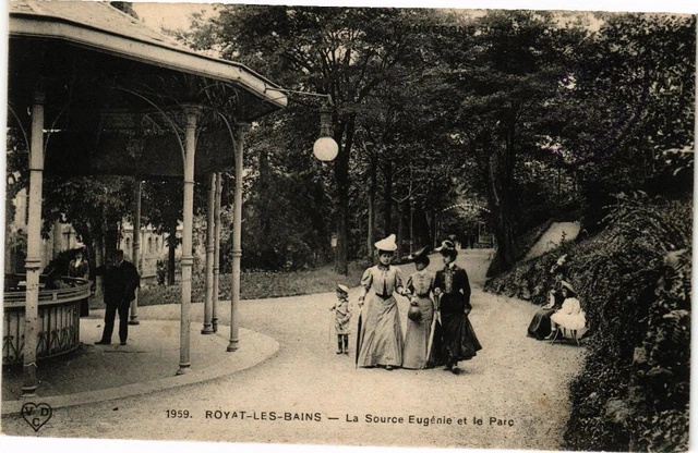 CPA ROYAT-les-BAINS. - La source eugenie et le parc (197981)