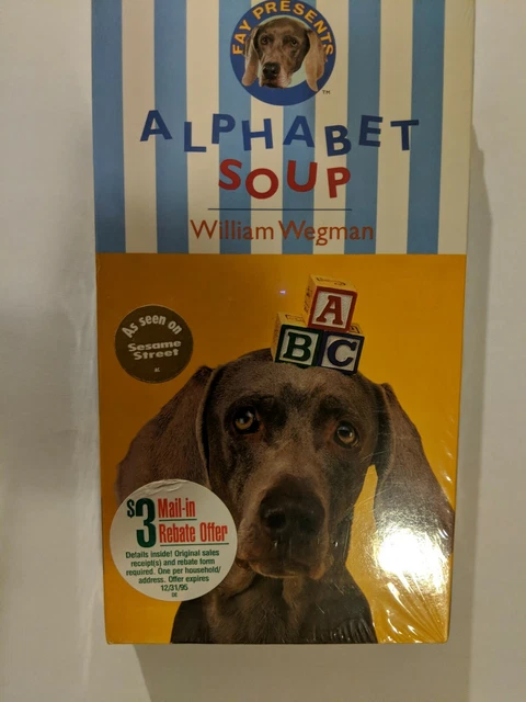 WILLIAM WEGMAN ALPHABET Soup Weimaraner VHS Sesame Street