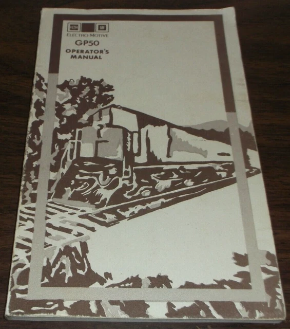 March 1980 Emd Gp50 Locomotive Operator's Manual
