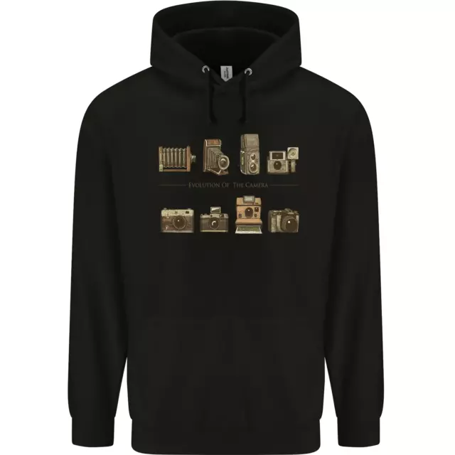 Photography Camera Evolution Photographer Mens 80% Cotton Hoodie