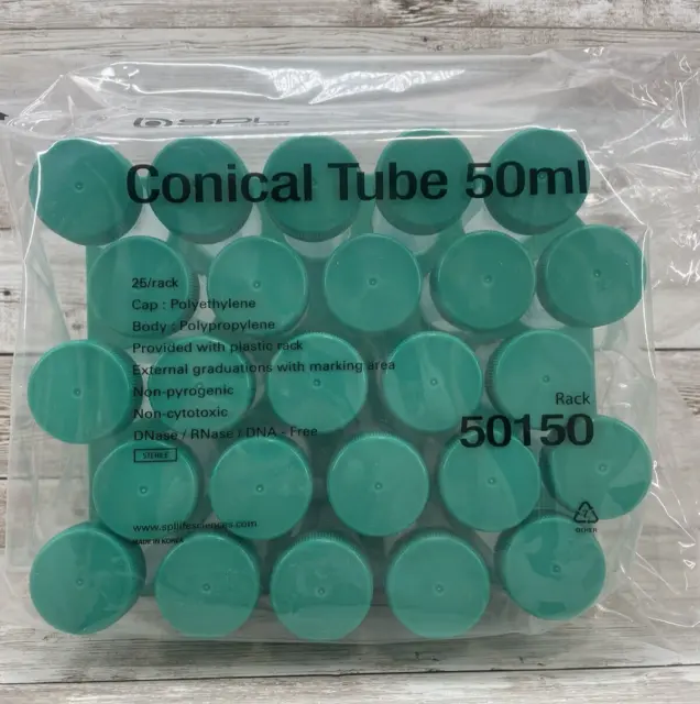 SPL 50 mL Conical Centrifuge Tube PP/HDPE with PP Racks, Sterile Case of 300
