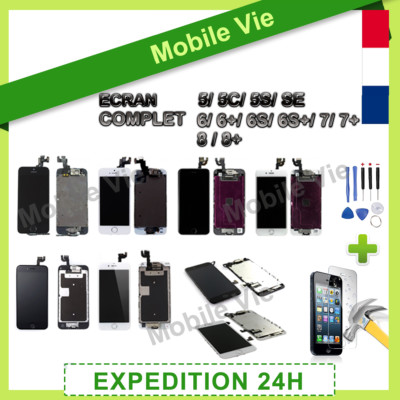 Vitre Tactile + Ecran Lcd Retina Complet Iphone 5/5C/5S/Se/6/6+/6S/6S+/7/7+/8/8+