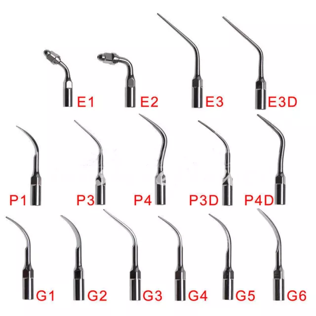 63 Type Dental Ultrasonic Scaler Scaling Endo Perio Tip Fit EMS Woodpecker G P E