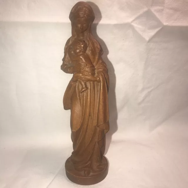 vierge à l enfant en bois