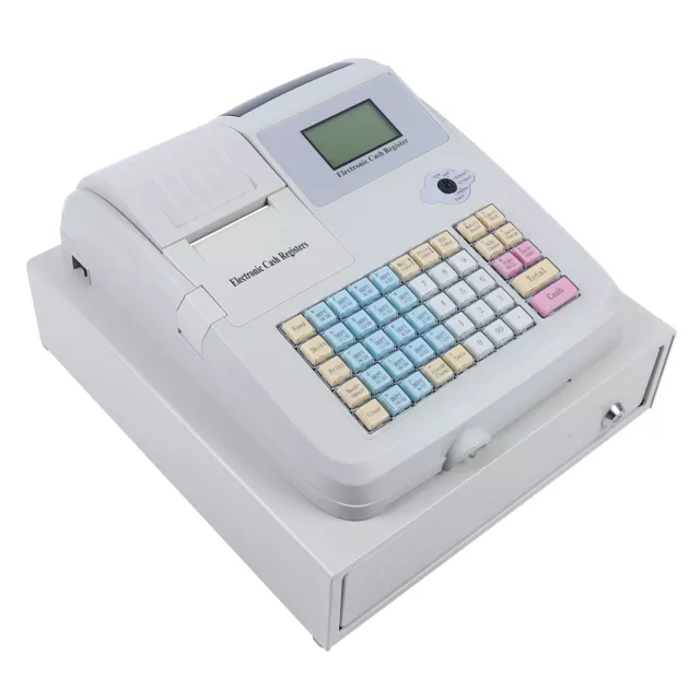 Electronic Cash Register 48 Keys POS System With Drawer Shop Supermarket Use 3