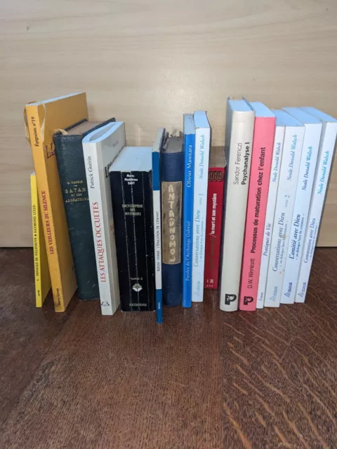 1 lot de 17 livres du 19 ème au 21 ème  -ésotérism,religion,démonologie,psy...