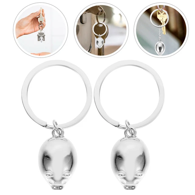 2pcs  Pig Keychain Metal Key Pendentif Pendentif Pendant Sackepack Key Hanging