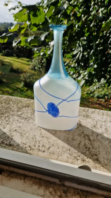 Grande Carafe En Verre Bertil Vallien Galaxy Blue Kosta Boda Signée Et Numérotée