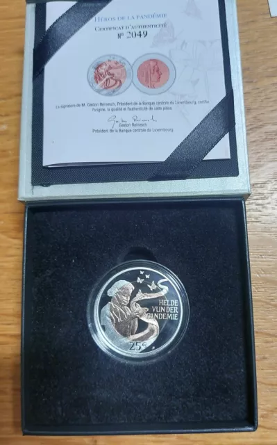 LUXEMBOURG - 25 EUROS 2023 " Héros de la Pandémie " PROOF / BE / PP LUXEMBOURG - 25 EUROS 2023 " Héros de la Pandémie " PROOF / BE / PP