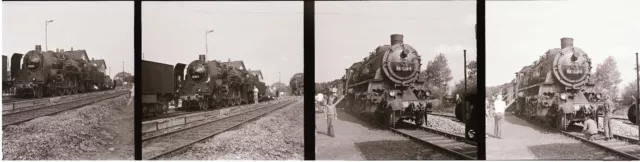 4 x Eisenbahn Negativ DR Dampflok BR 19 017 und 58 1246-6   ( 49