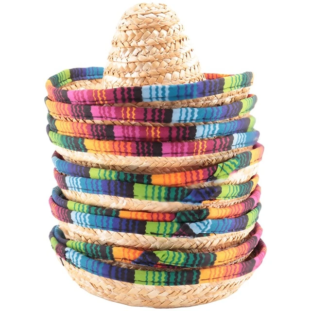 10 pz cappello messicano paglia naturale cappello baby shower birtay decorazione festa T4H4