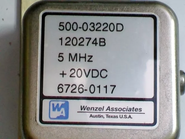 WENZEL quality crystal quartz oscillator 5 mhz time frequency standard