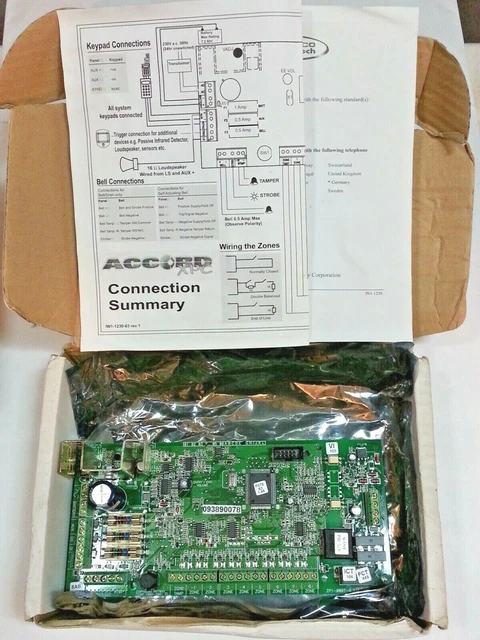HONEYWELL ADEMCO MICROTECH Accord XPC Alarm Control Board PCB v1.46 REF ...