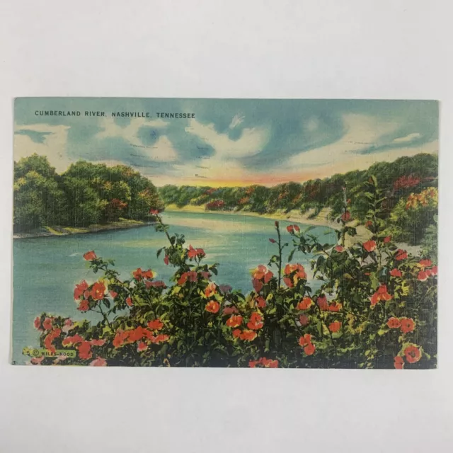 Postcard Tennessee Nashville TN Cumberland River Linen 1945 Posted