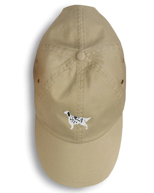 English Setter Embriordered Khaki Baseball Cap BB3381BU-156