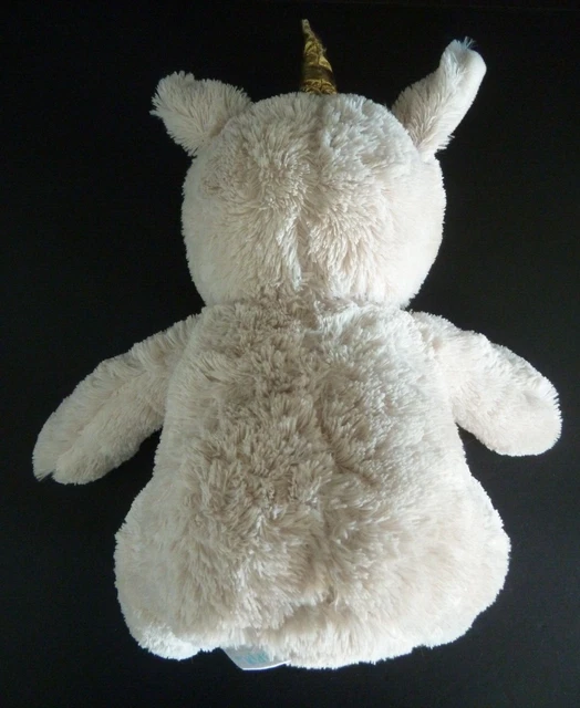 81. DOUDOU PELUCHE ATMOSPHERA LICORNE écru blanc beige yeux gris doré EXC.ETAT 3