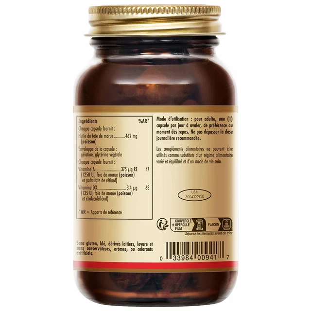 SOLGAR COD LIVER Oil 250 Capsules £36.23 - PicClick UK