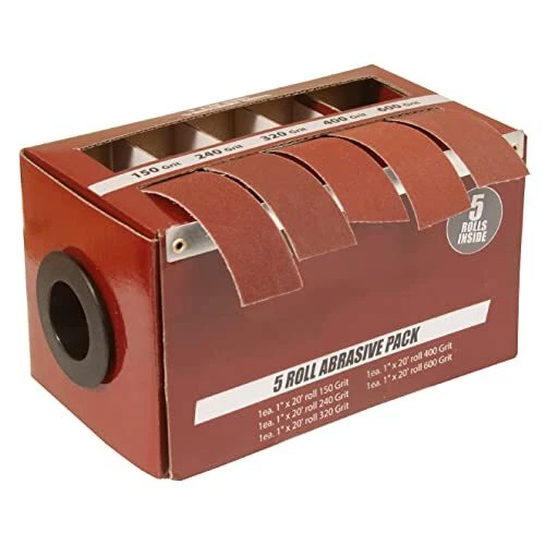 Rollos abrasivos surtidos de varios rollos en caja para giradores de madera reparación de muebles Woo