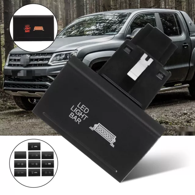 Top Work Rear Spot Light Bar LED Push Button Switch For VW Amarok Mk1 2009-2016