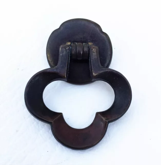 Gothic Arts & Craft Mission Antique Hardware Brass Drop Ring Drawer Pull Knob