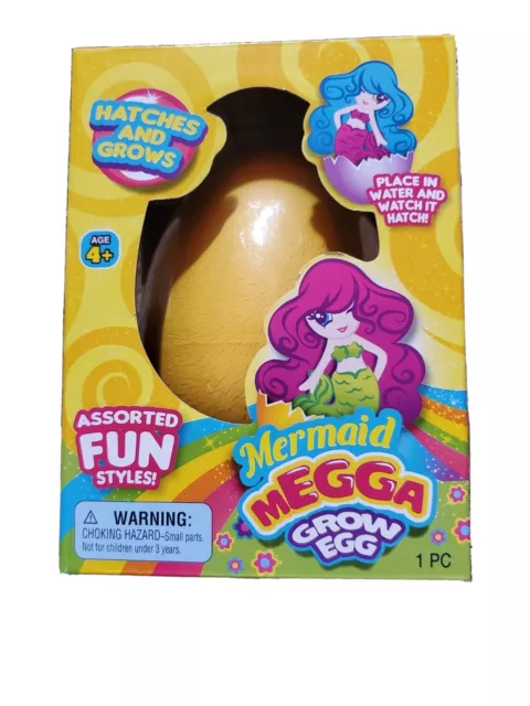Surprise! Megga Grow Egg Mermaid- Ages 4+ Hatches and Grows- Yellow Egg